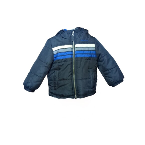 London Fog Boy's Toddler Blue Puffer Coat With Hood  Size 2T - Picture 2 of 11